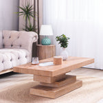 Modern Rustic Coffee Table – Rectangular Wood Center Table