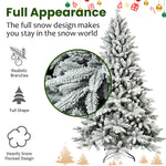7ft Flocked Christmas Tree with 1514 Tips