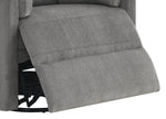 Sagen Charcoal Chenille Glider Recliner with Swivel