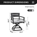 Outdoor Patio Aluminum Swivel Rocker 2PCs with Sunbrella Cushions