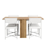 TOPMAX Modern Compact 63-inch 5-Piece Extendable Dining Table Set