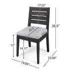 Outdoor Armless Dining Chair With Cushions