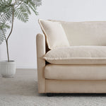 Comfy Deep Single Seat Sofa Upholstered Reading Armchair