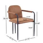 Modern Dining Chair Set With Durable Iron Frame And Comfortable Fabric Upholstery
