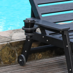 HDPE Chaise Lounge Chair Outdoor with Adjustable Backrest