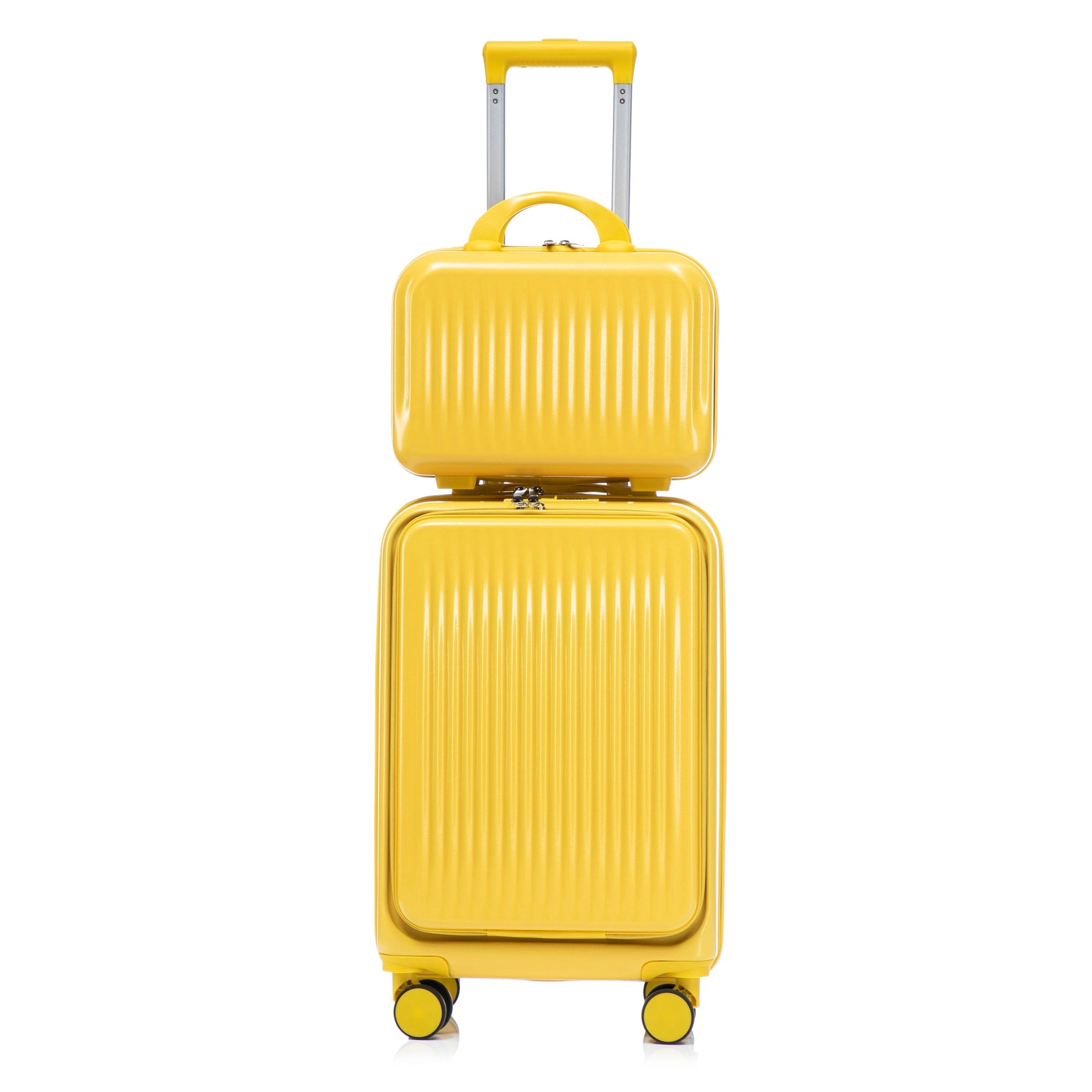 14'/20' 2-Piece ABS Spinner Wheel Luggage Set with Combination Lock