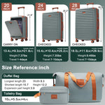 Deluxe 5-Piece Hard-Side Luggage Set with USB and TSA Security