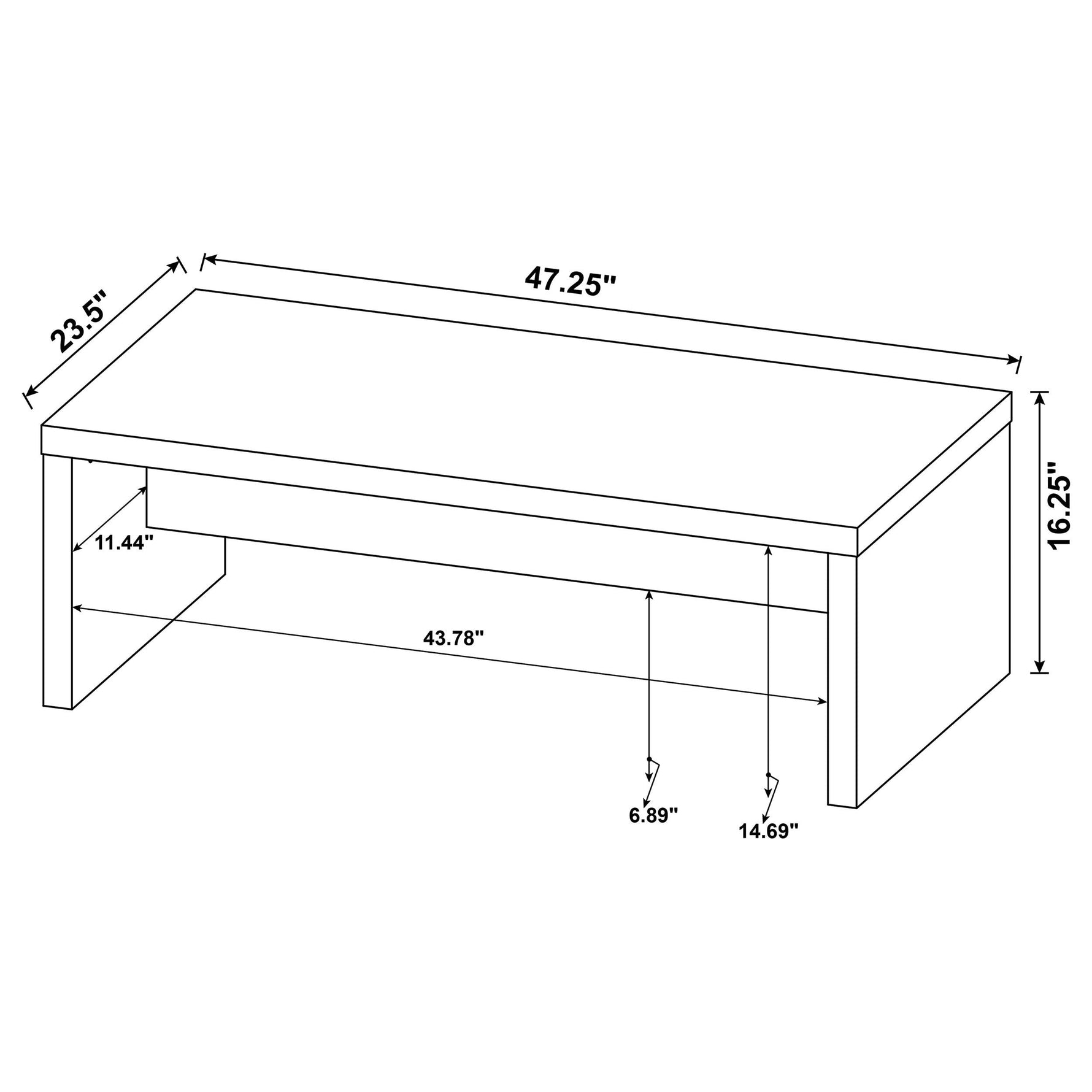 Brianna Mango Rectangular Engineered Wood Coffee Table