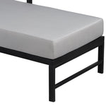 U_style Outdoor L-Shaped Sofa with Iron Frame and Ultra-Thick Cushions