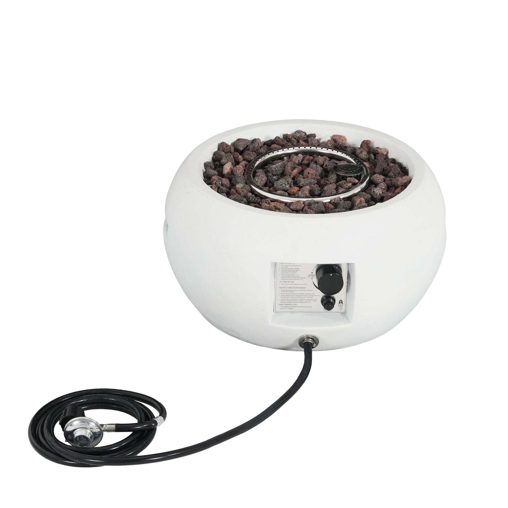 Patio MGO Propane Fire Pit, 40,000 BTU, White