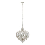 Farmhouse Chandelier, 6 Light Wood Chandelier Pendant Light Fixture With Adjustable Chain For Dining Room Living Room Entryway, Bulb Not Included