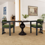 Stylish Indoor Upholstered Wood Dining Chair Set of 2
