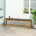 Cambria Rustic 3-Seater Outdoor Bench with Teak Finish