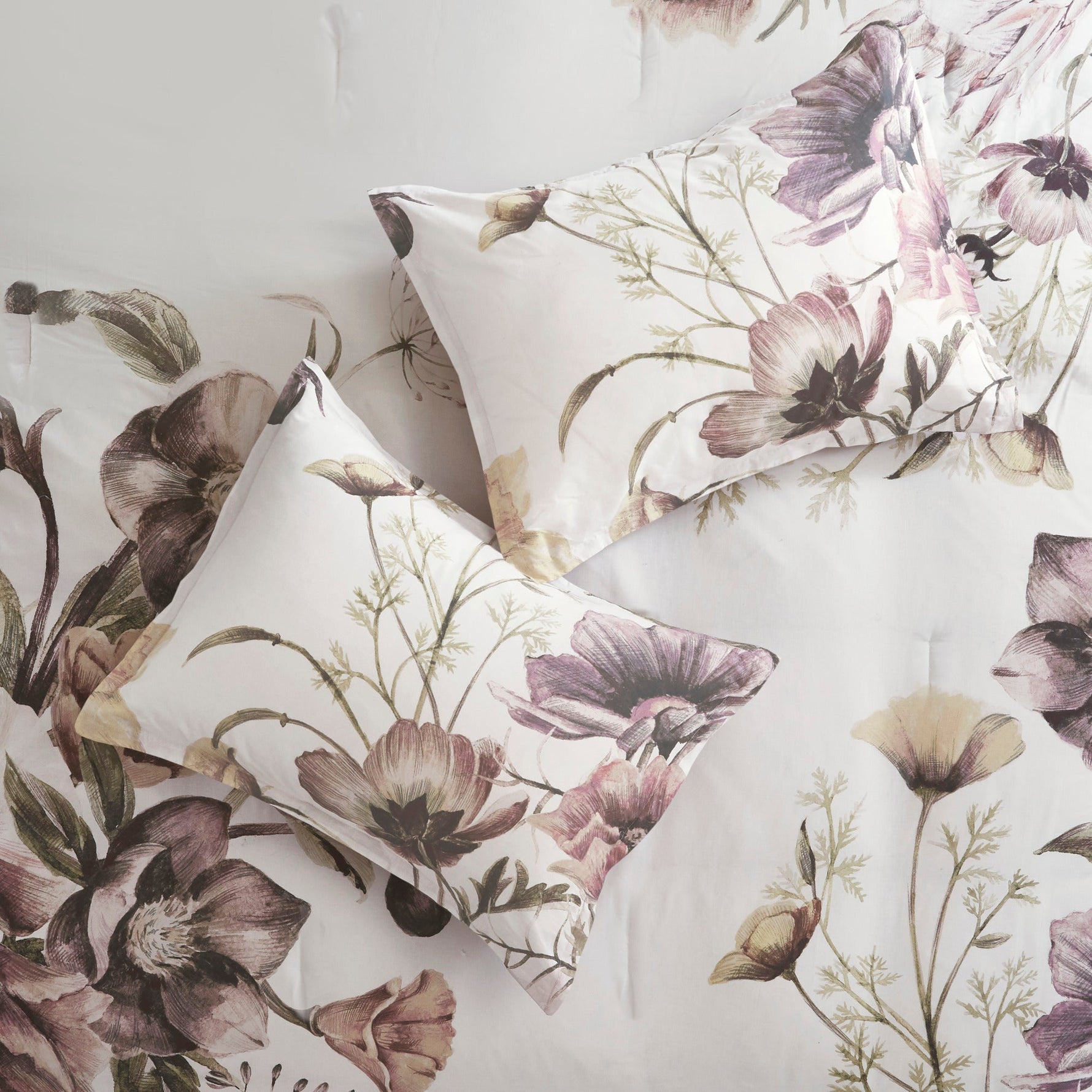8 Piece Cotton Printed Comforter Set Blush California King