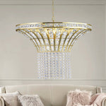 8-Light 23.6' Wide Crystal Waterfall Chandelier