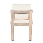 7 Pieces Acacia Wood Outdoor Dining Set with Cream Cushions