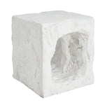 Lyra Outdoor Patio Karst Cave Inspired MGO Side Table White