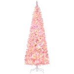 Homcom 7.5ft Prelit Snow Flocked Artificial Christmas Tree