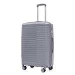 4-Piece PP Spinner Wheel Luggage Set with Cosmetic Case, Light Gray
