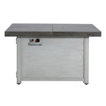 Extendable Rectangle Aluminum Alloy Fire Pit Table, 50,000 BTU