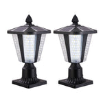 15' Solar Powered Outdoor Lantern, Modern Garden Light with LED (2-Pack)