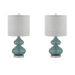 Ellipse Curved Glass Table Lamp, Set of 2