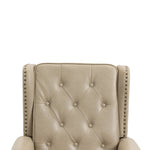 Modern Accent Chair Lounge Chair with Sturdy Wood Legs in Camel PU Leather
