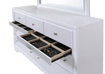 Traditional Style Queen 4 Pc Storage Bedroom Set Made with Wood in White
