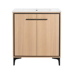 Modern Bathroom Vanity Base with Basin and Storage Cabinet