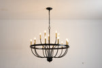18-Light Industrial Iron Candle Chandelier