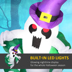 4ft Animated Window-Cling Inflatable Ghost with LED Illumination