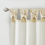 Twist Tab Lined Window Curtain Panel Champagne 50x95