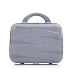 4-Piece PP Spinner Wheel Luggage Set with Cosmetic Case, Light Gray