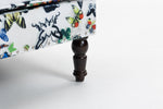 Upholstered Accent Chair, Vintage Armchair with Linen Fabric and Nailhead Trim