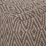 Amuleto Hand Loomed Cotton Pouf - Dark Gray / Brown