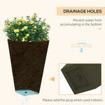 Outsunny 28" Tall Outdoor Planters, Set of 3