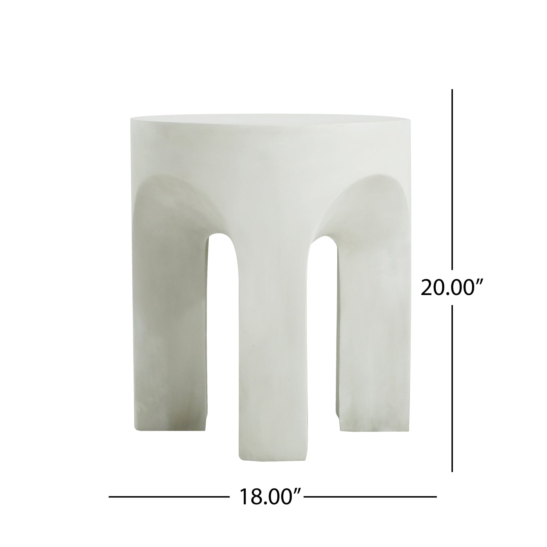 Outdoor MGO Round Top Side Table in Antique White