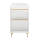 Bookshelf 3 Tier Book Organizer With Toy Storage - White