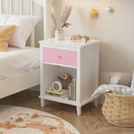 Nightstand With 1 Drawer and 1 Shelf