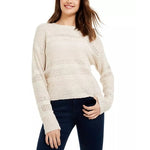 Hooked Up By Iot Juniors  Stitched Sweater Lt Beige Size Large