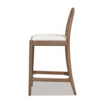 Arlin Upholstered Stool with Curved Back and Footrest - Set of 2