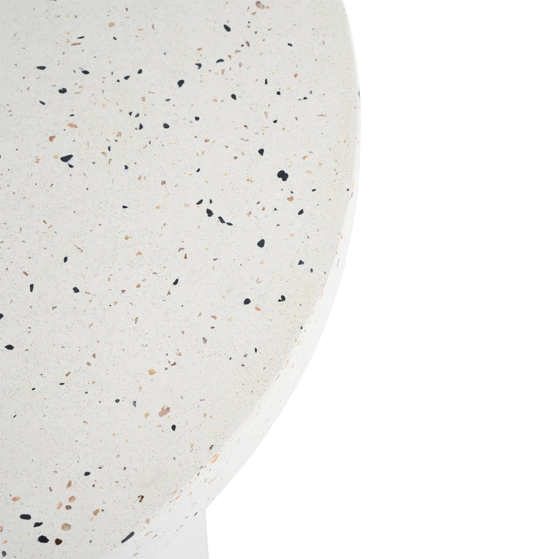 Outdoor 24" H MGO Terrazzo Side Table, White