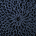 Bordeaux Knitted Cotton Round Pouf Ottoman Floor Cushion