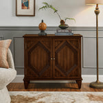 33.6' Retro Wooden Sideboard Buffet Cabinet with Storage