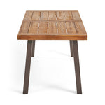Outdoor Dining Set – Premium Acacia Wood Table & Wicker Chairs