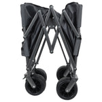3-in-1 Convertible Folding Wagon Cart with Bench Seat & Storage
