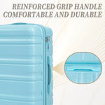HIFINE Tourist 3-Piece ABS Spinner Wheel Luggage Set (Blue)