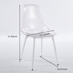 Transparent Dining Chair (Set of 4) - Matte White