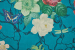Modern Accent Chair with Retro Wood Legs - Floral