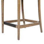 27" Upholstered Counter Stool Set of 2 with Arched Wood Back